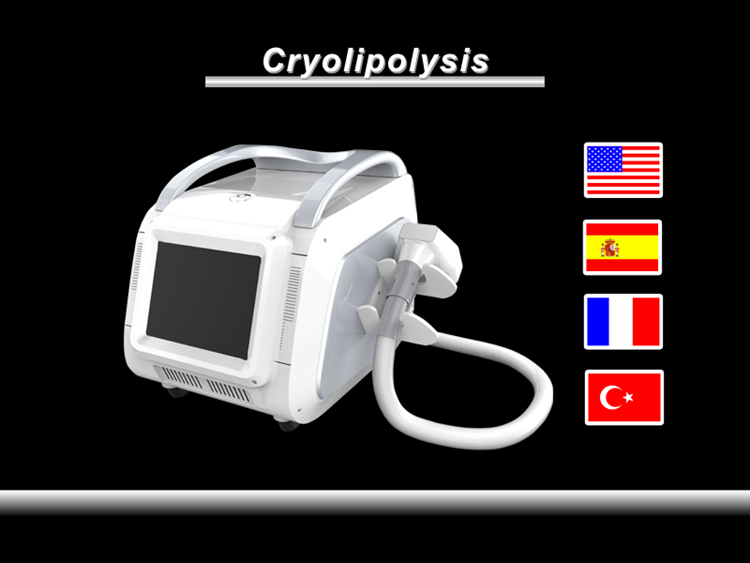 Single cryo handle cryolipolysis machine