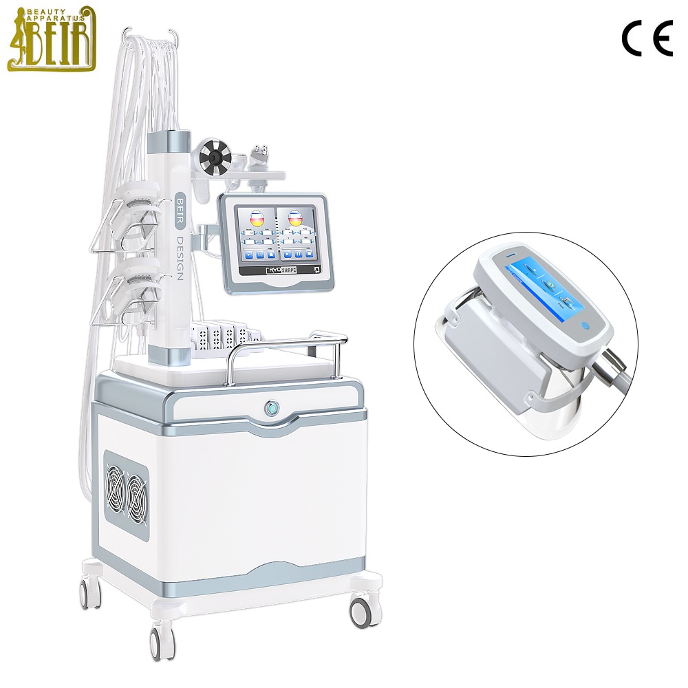 Multifunctional criolipolisis vacuum RF shock wave cavitation slimming machine
